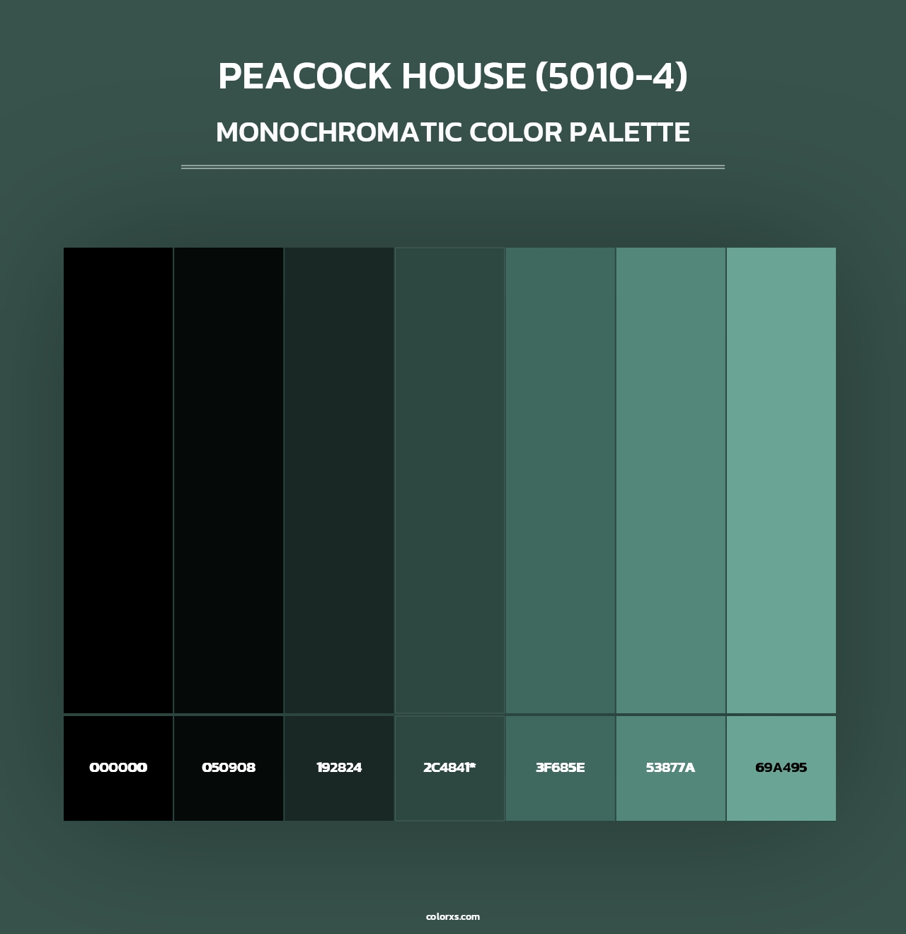 Peacock House (5010-4) - Monochromatic Color Palette
