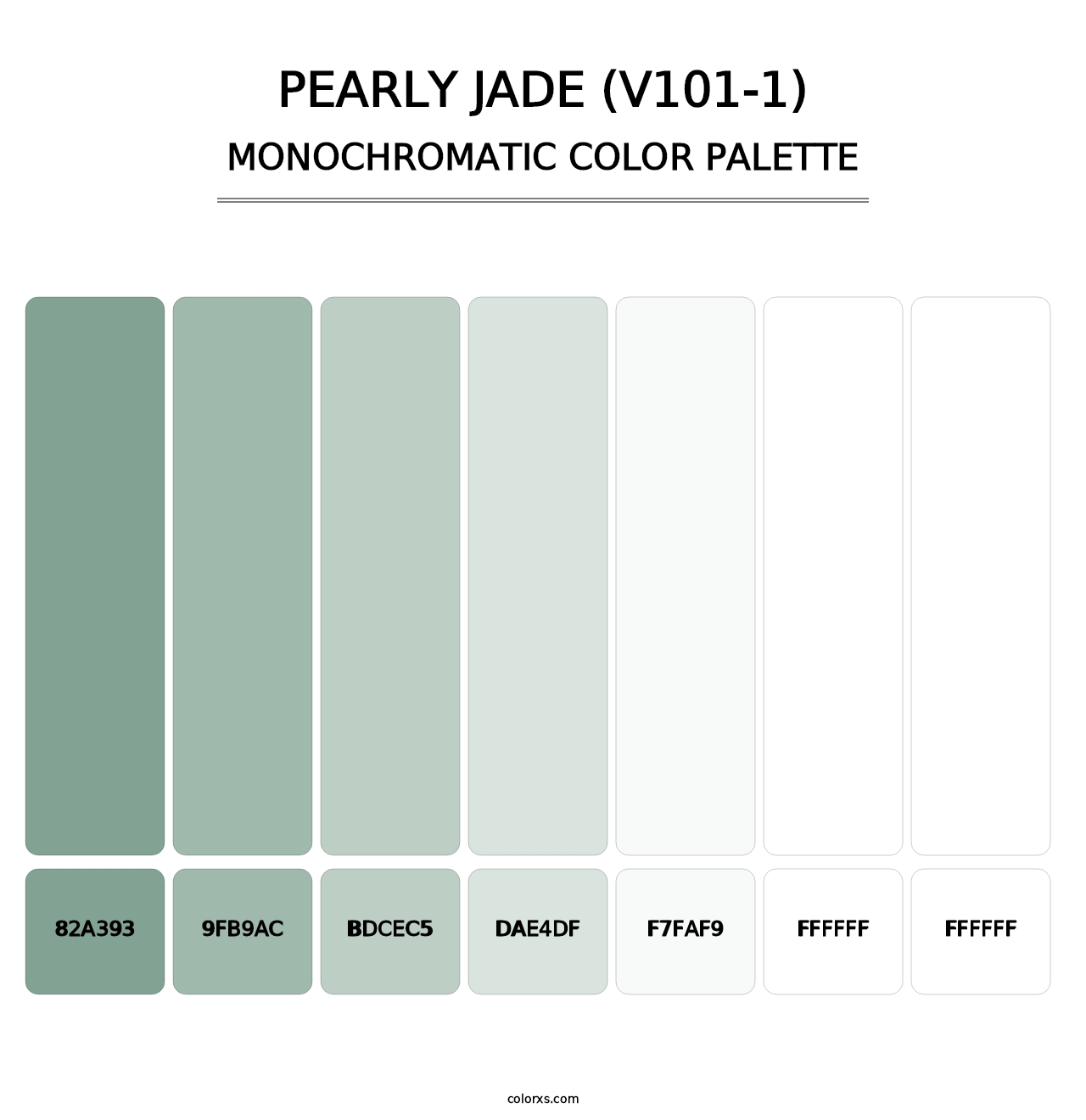 Pearly Jade (V101-1) - Monochromatic Color Palette