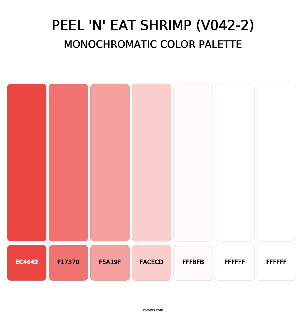 Peel 'n' Eat Shrimp (V042-2) - Monochromatic Color Palette
