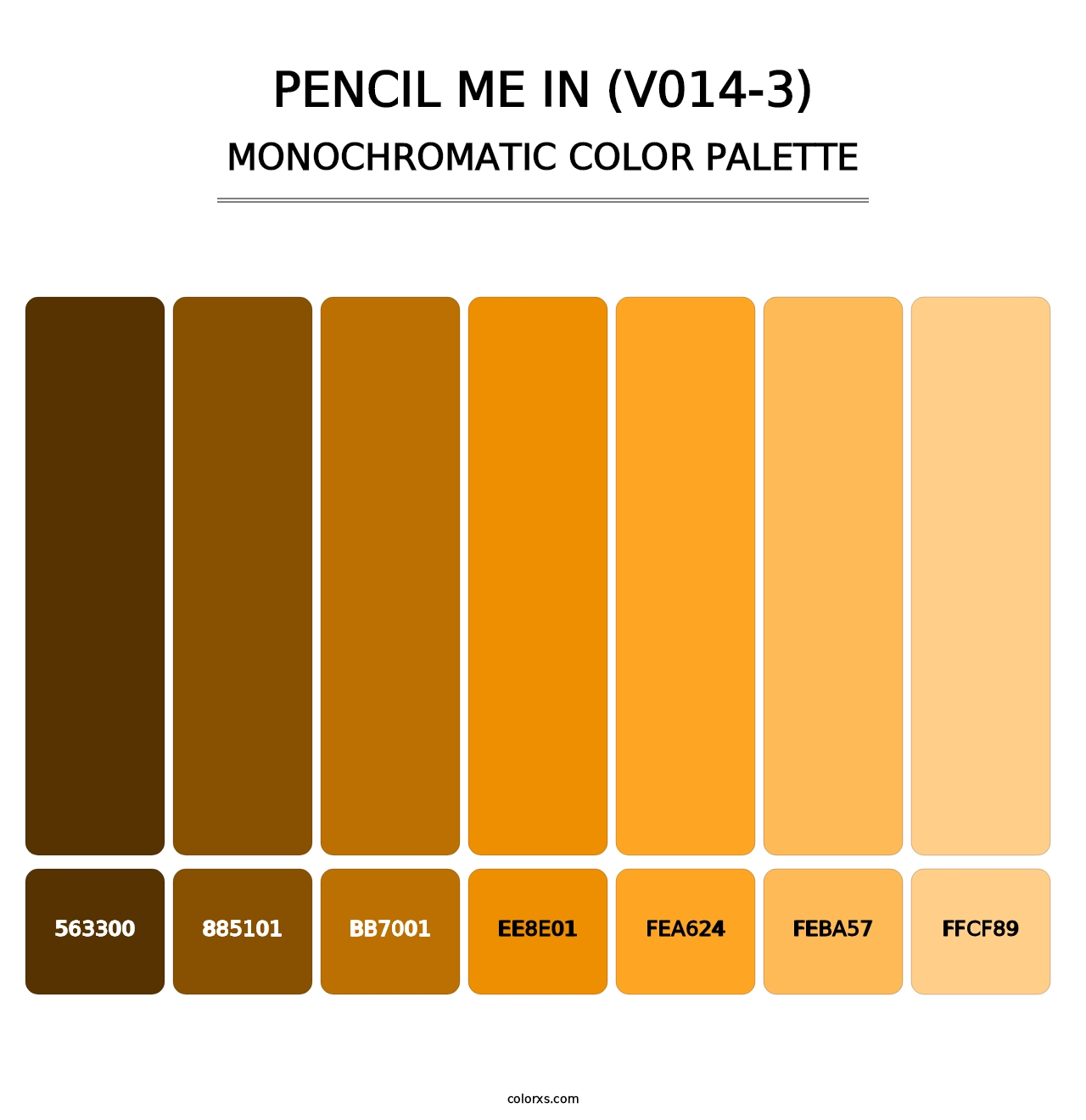 Pencil Me In (V014-3) - Monochromatic Color Palette