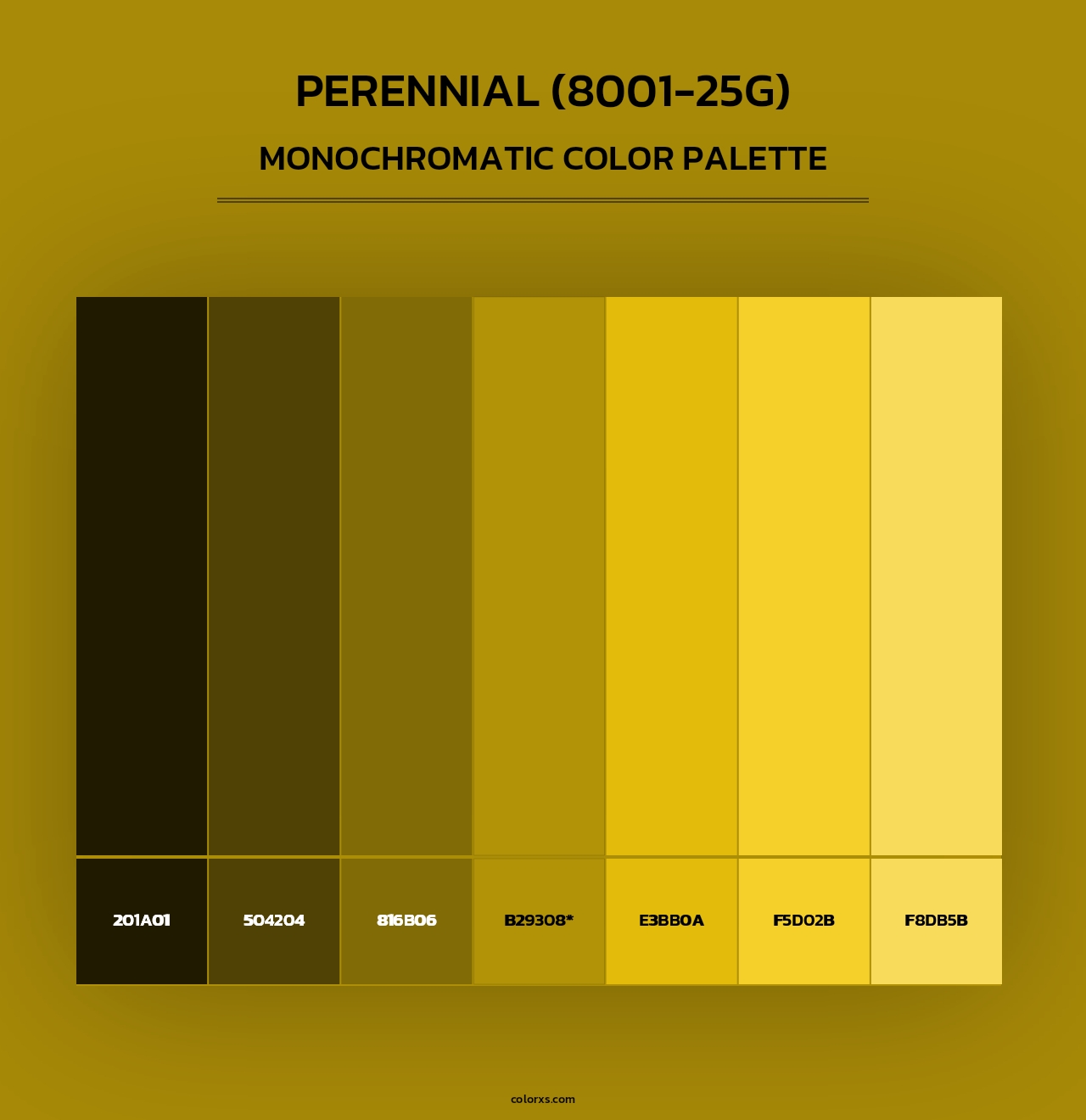 Perennial (8001-25G) - Monochromatic Color Palette