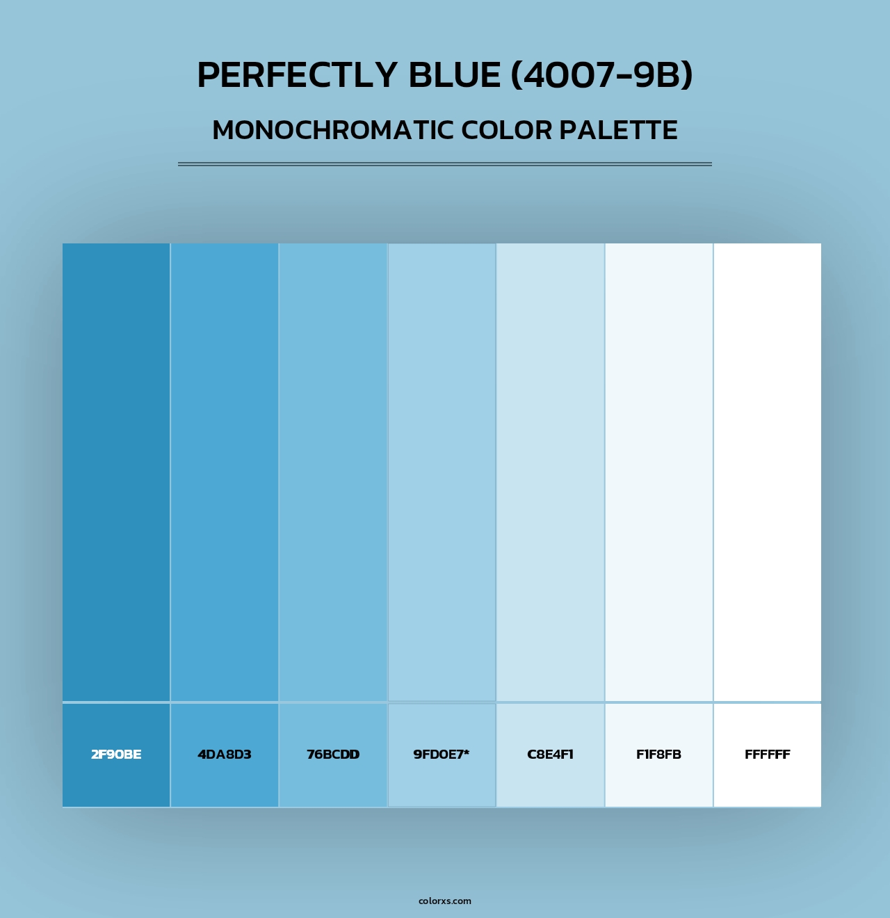 Perfectly Blue (4007-9B) - Monochromatic Color Palette