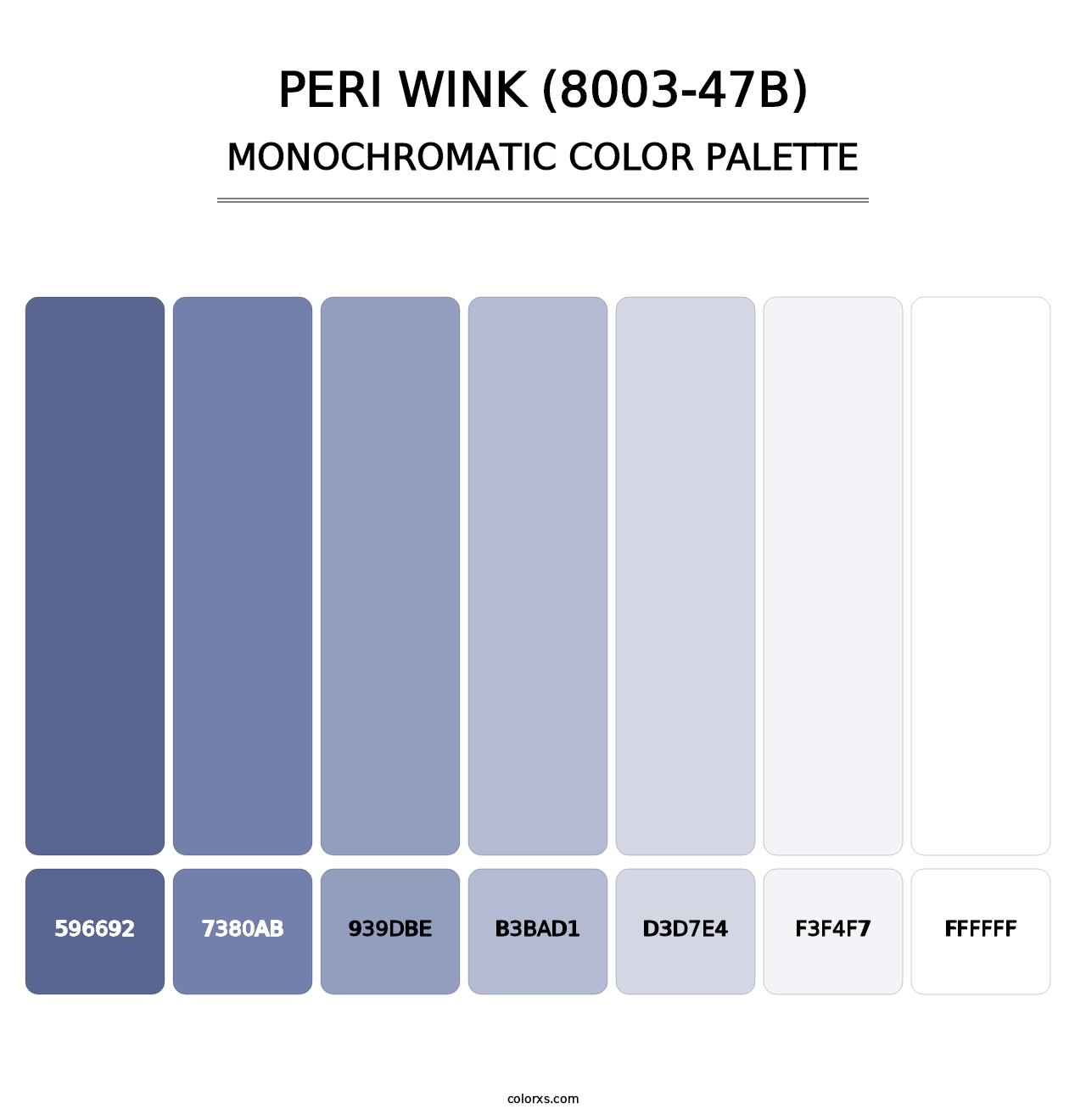 Peri Wink (8003-47B) - Monochromatic Color Palette