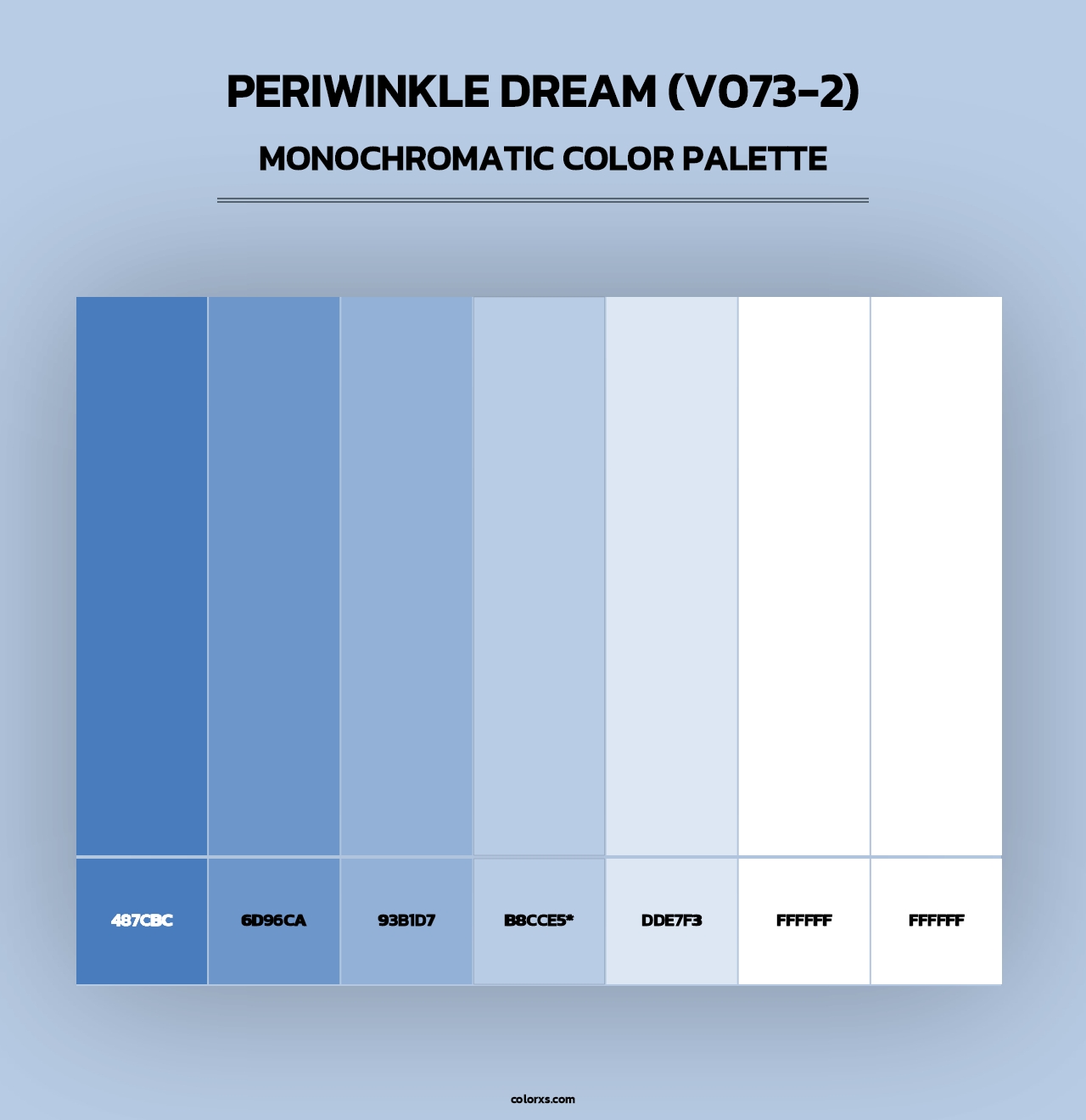 Periwinkle Dream (V073-2) - Monochromatic Color Palette