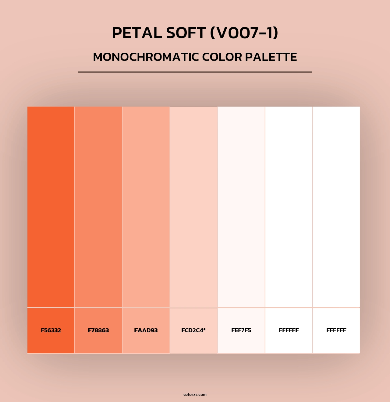 Petal Soft (V007-1) - Monochromatic Color Palette