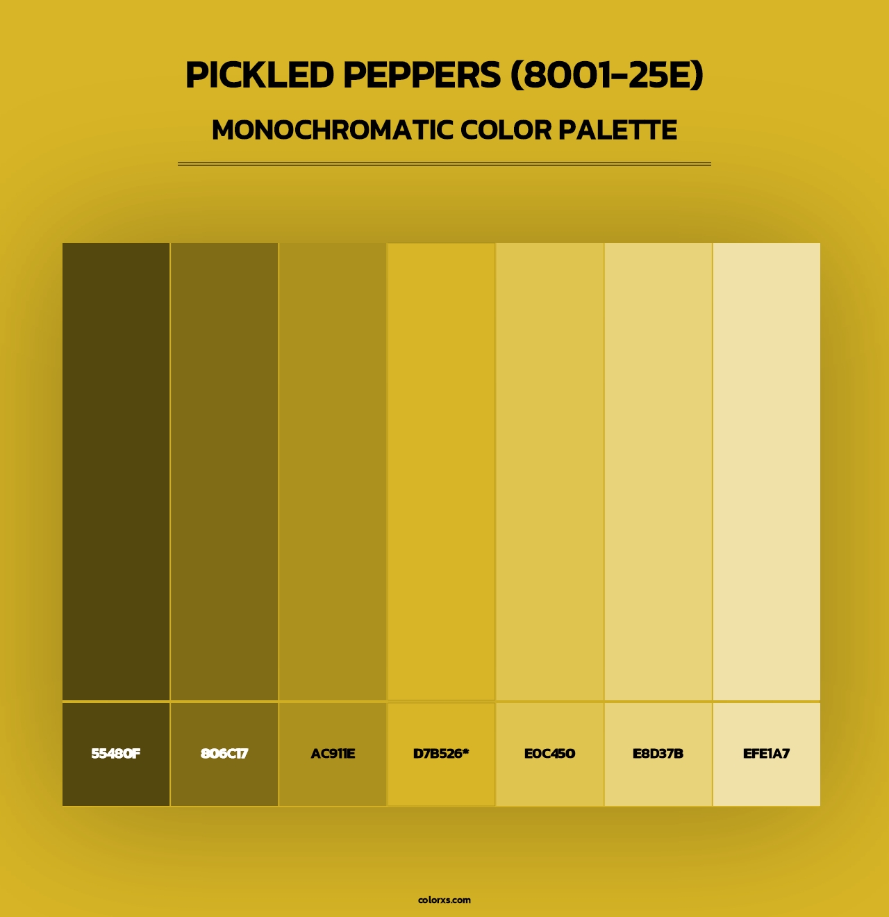 Pickled Peppers (8001-25E) - Monochromatic Color Palette