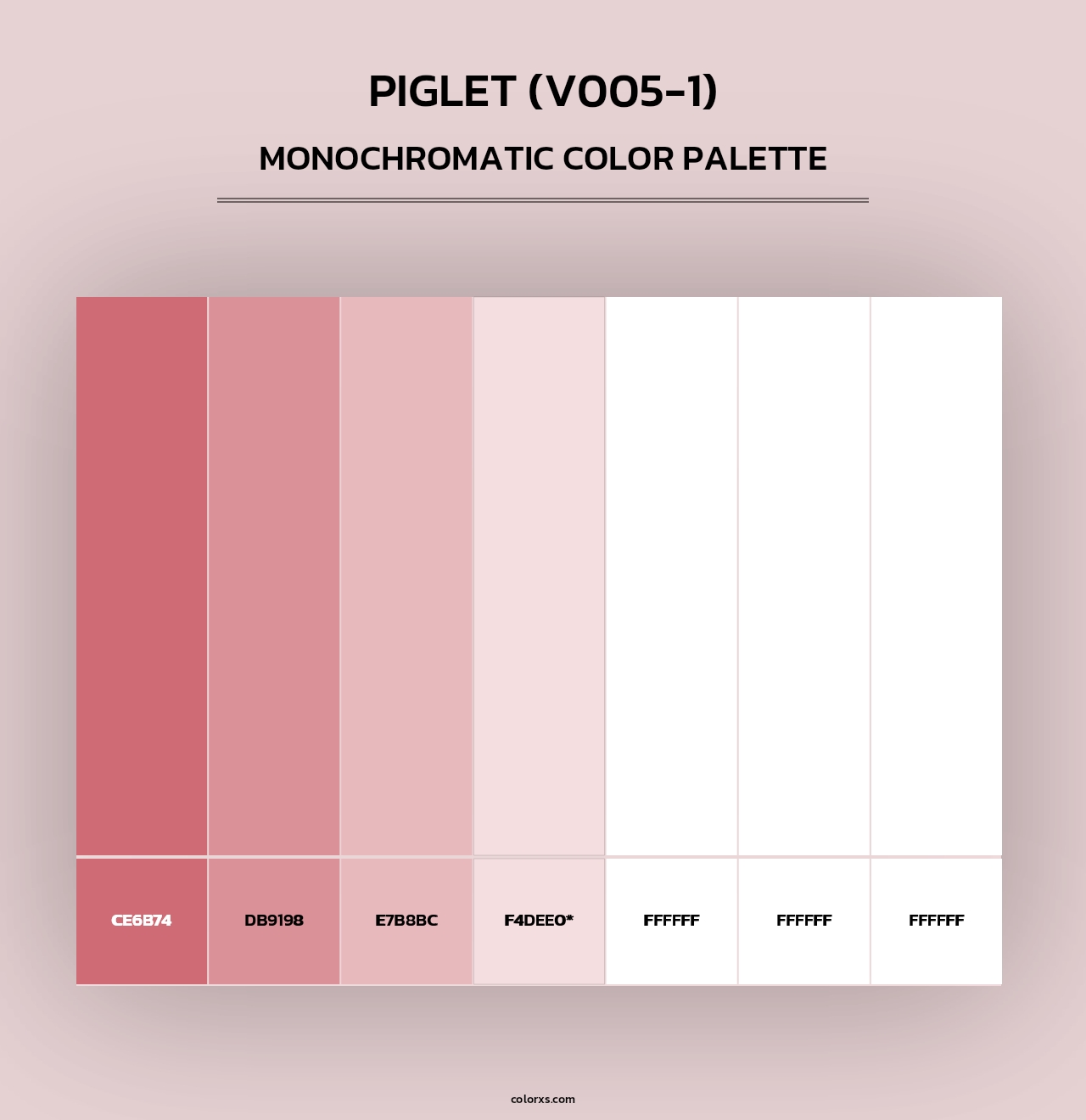 Piglet (V005-1) - Monochromatic Color Palette
