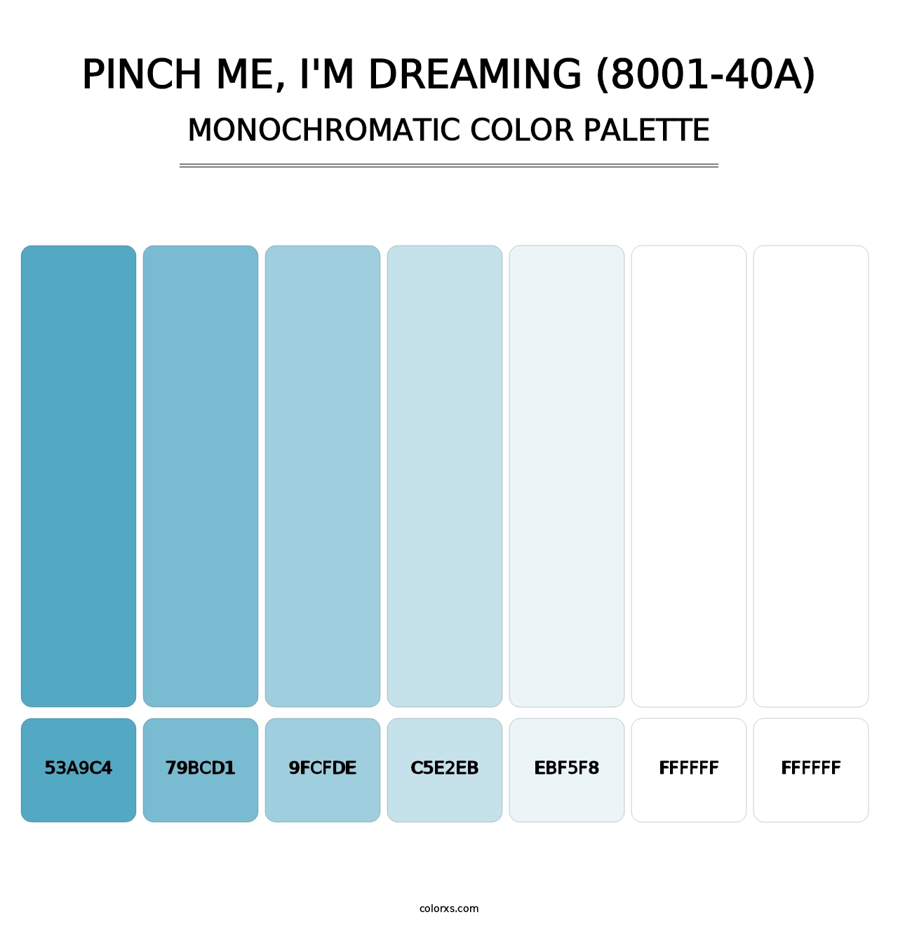 Pinch Me, I'm Dreaming (8001-40A) - Monochromatic Color Palette