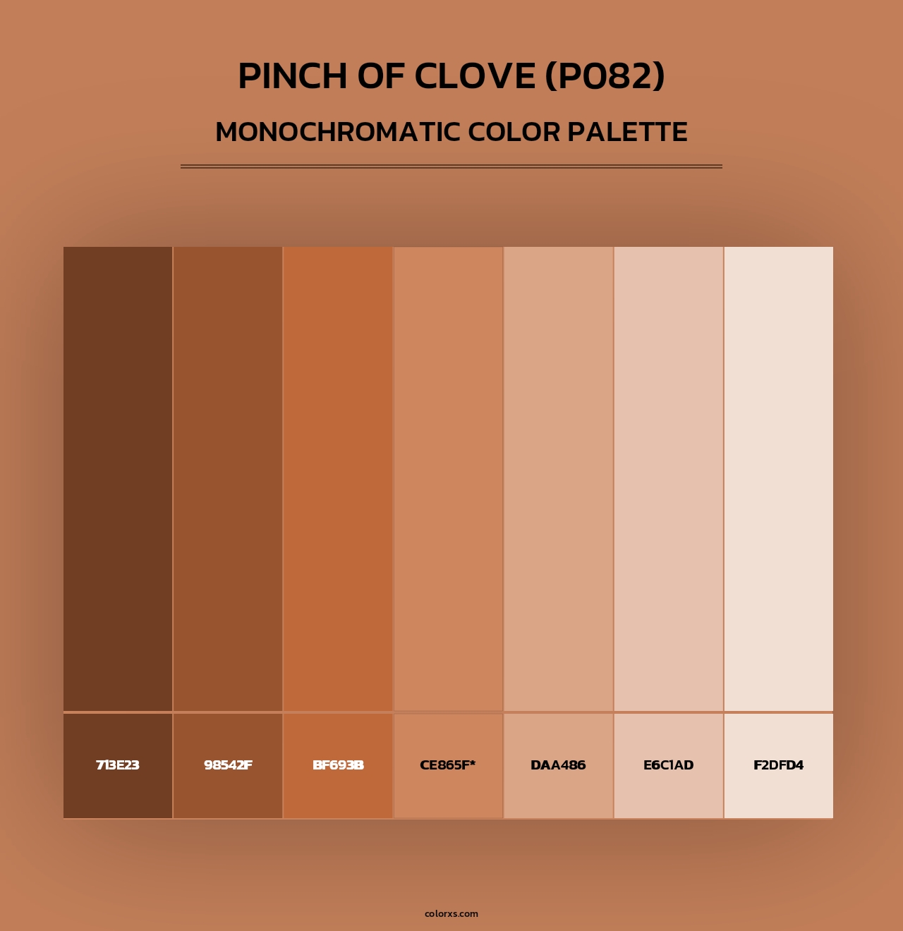 Pinch of Clove (P082) - Monochromatic Color Palette