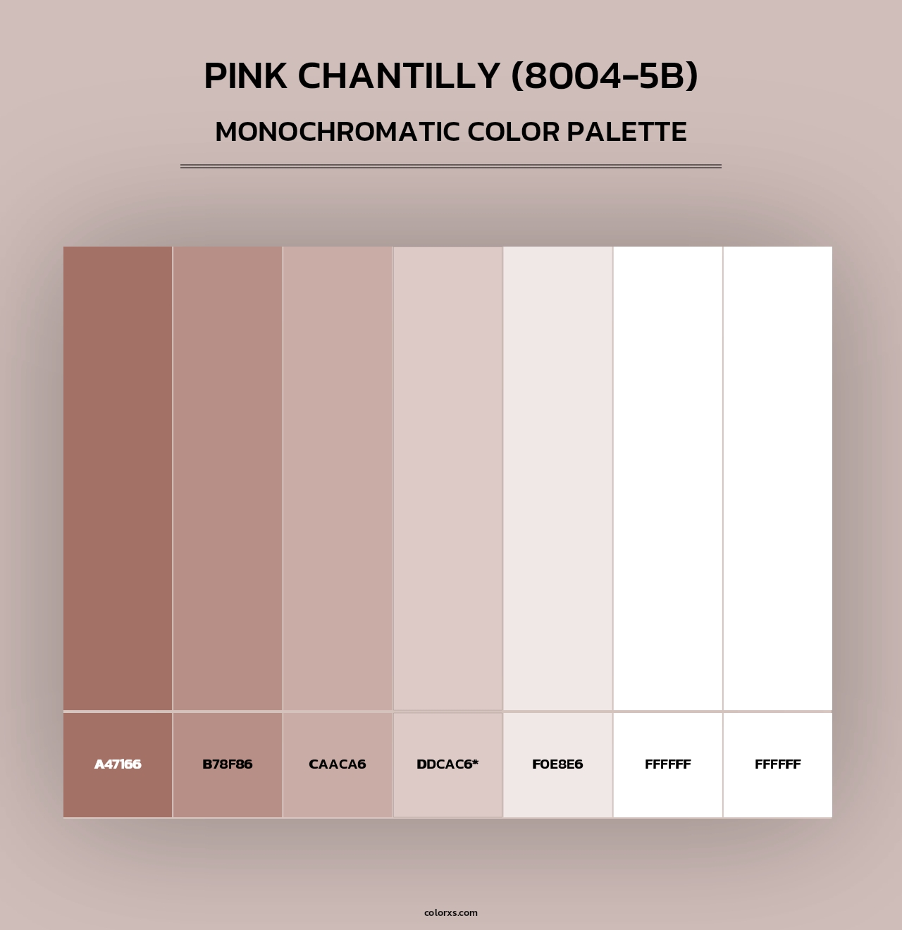 Pink Chantilly (8004-5B) - Monochromatic Color Palette