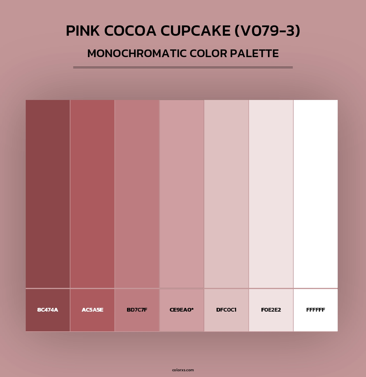 Pink Cocoa Cupcake (V079-3) - Monochromatic Color Palette