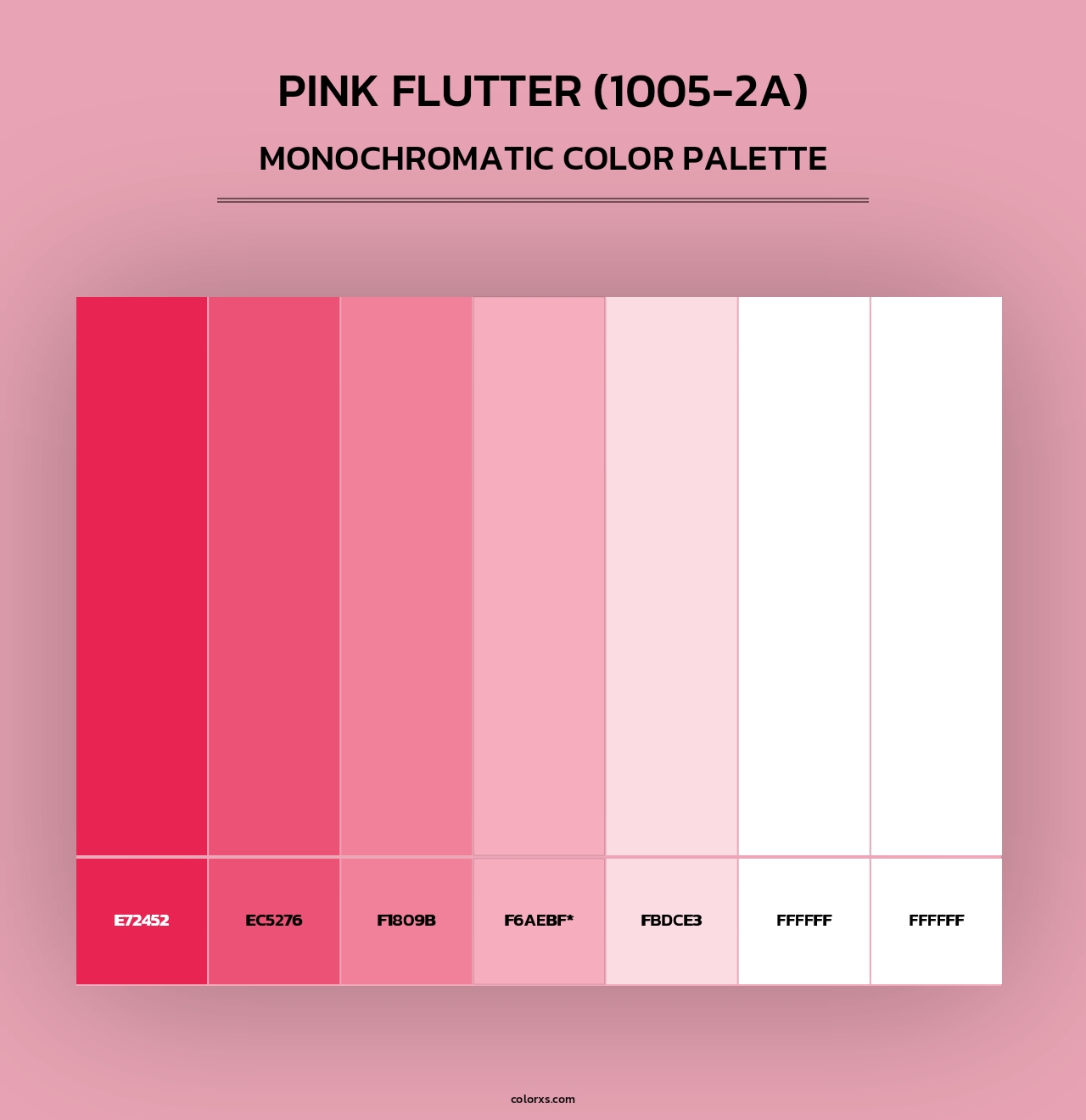 Pink Flutter (1005-2A) - Monochromatic Color Palette