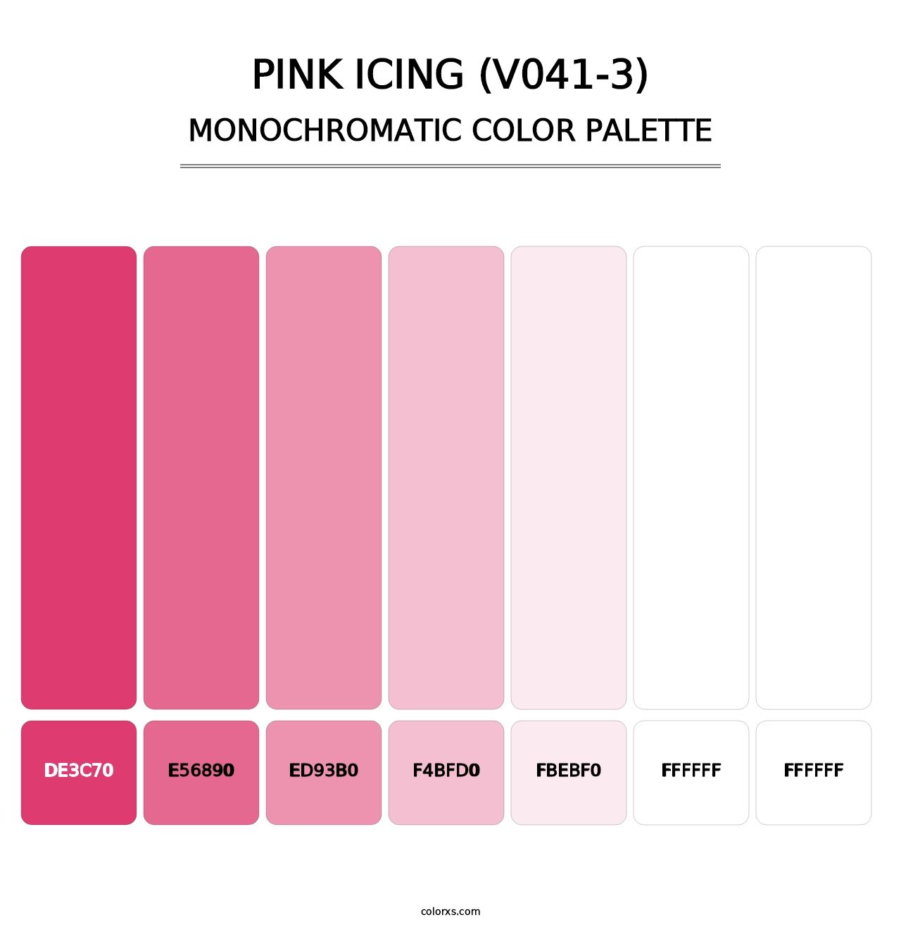 Pink Icing (V041-3) - Monochromatic Color Palette