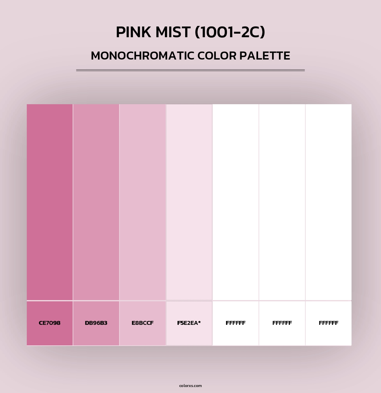 Pink Mist (1001-2C) - Monochromatic Color Palette