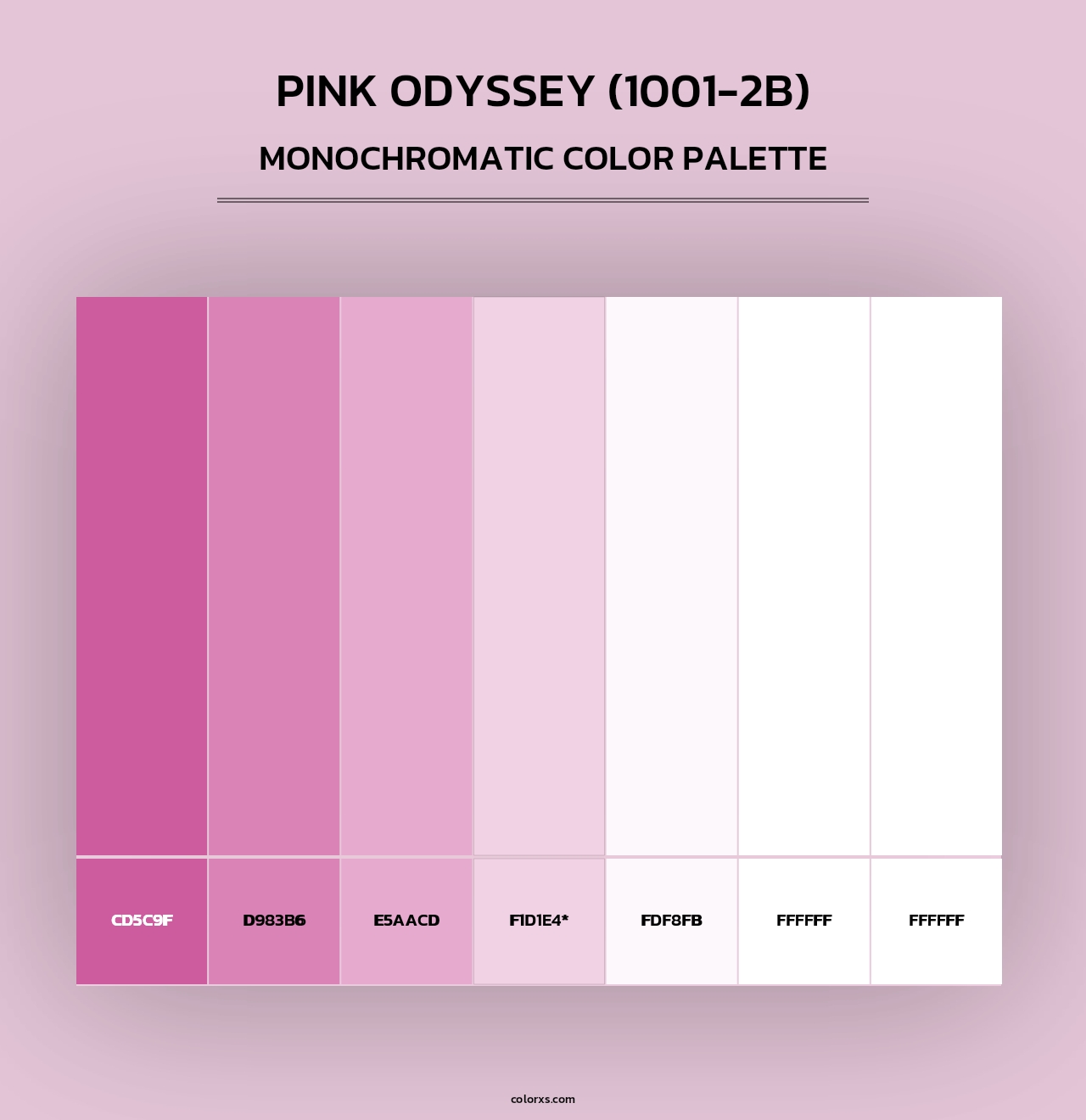 Pink Odyssey (1001-2B) - Monochromatic Color Palette