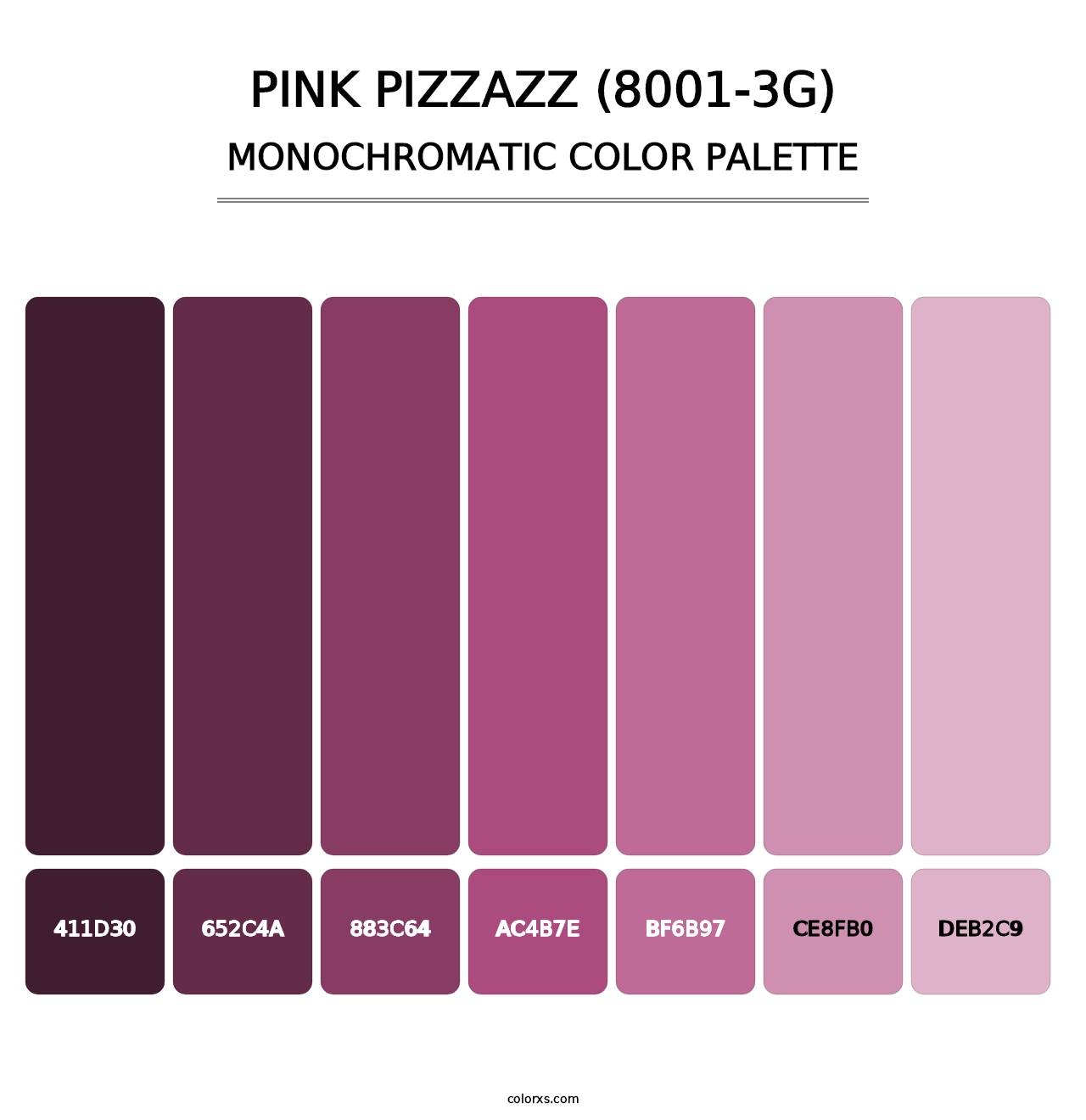 Pink Pizzazz (8001-3G) - Monochromatic Color Palette