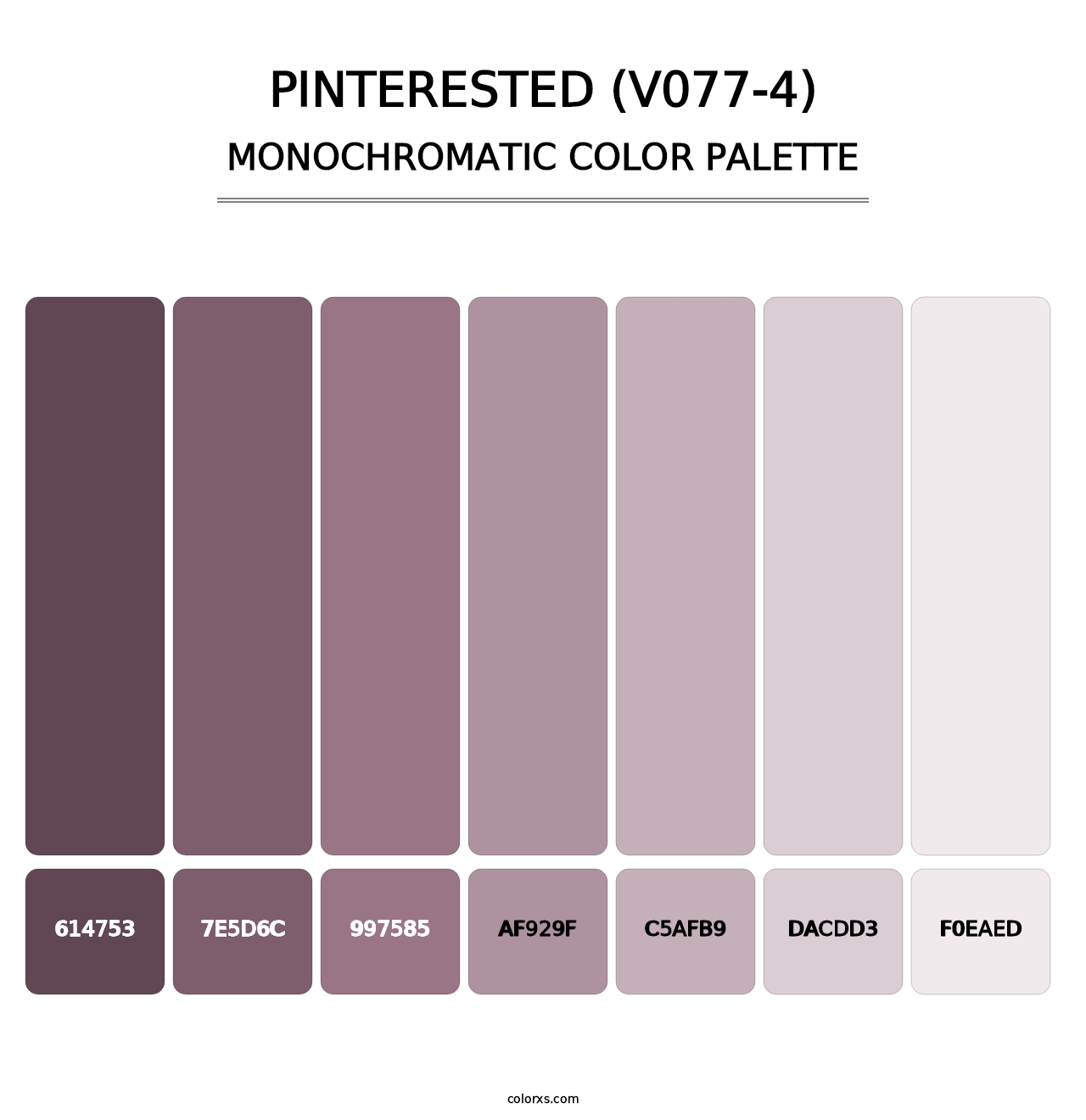 Pinterested (V077-4) - Monochromatic Color Palette
