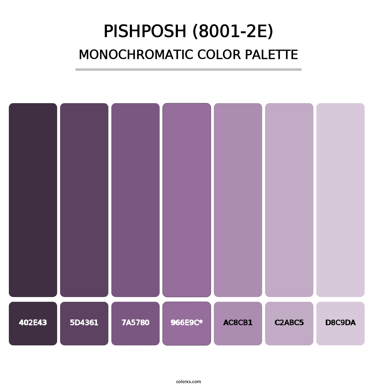 Pishposh (8001-2E) - Monochromatic Color Palette