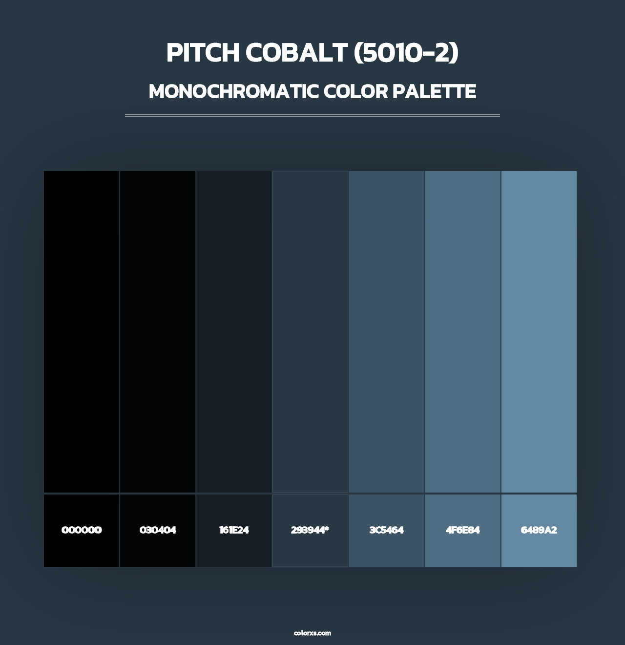 Pitch Cobalt (5010-2) - Monochromatic Color Palette
