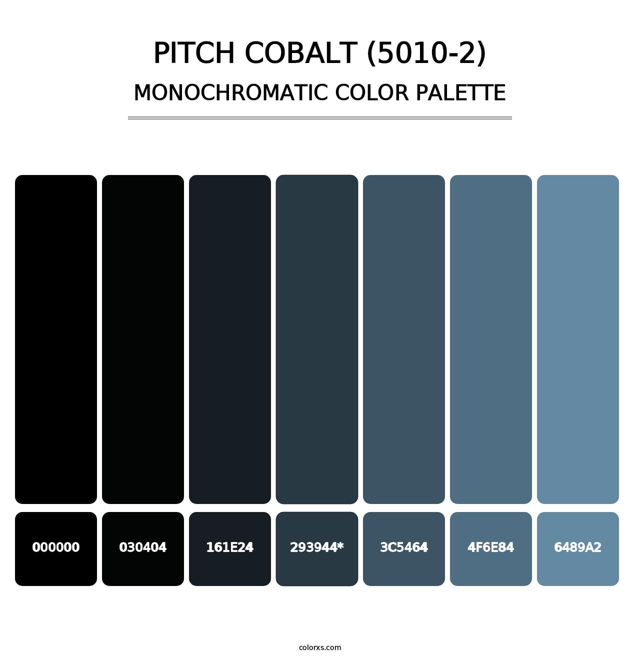 Pitch Cobalt (5010-2) - Monochromatic Color Palette