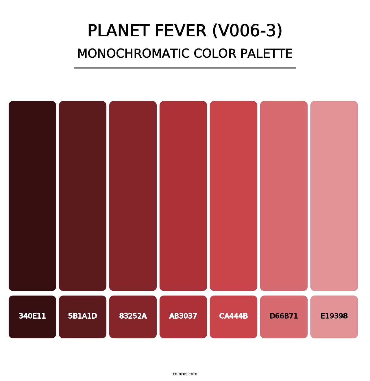 Planet Fever (V006-3) - Monochromatic Color Palette