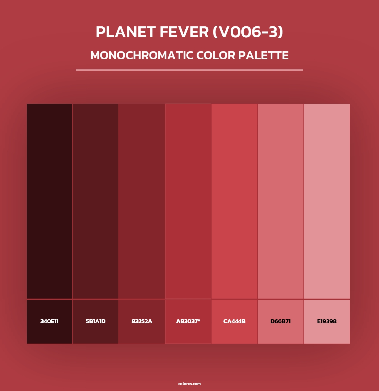 Planet Fever (V006-3) - Monochromatic Color Palette