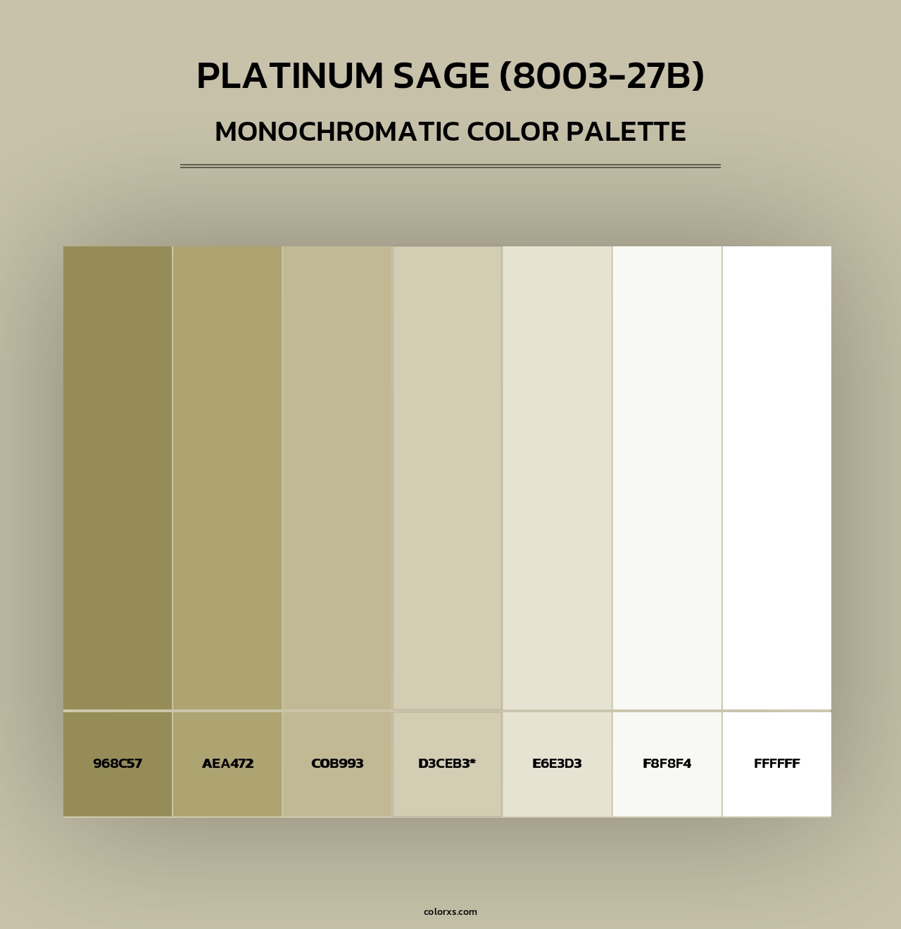 Platinum Sage (8003-27B) - Monochromatic Color Palette