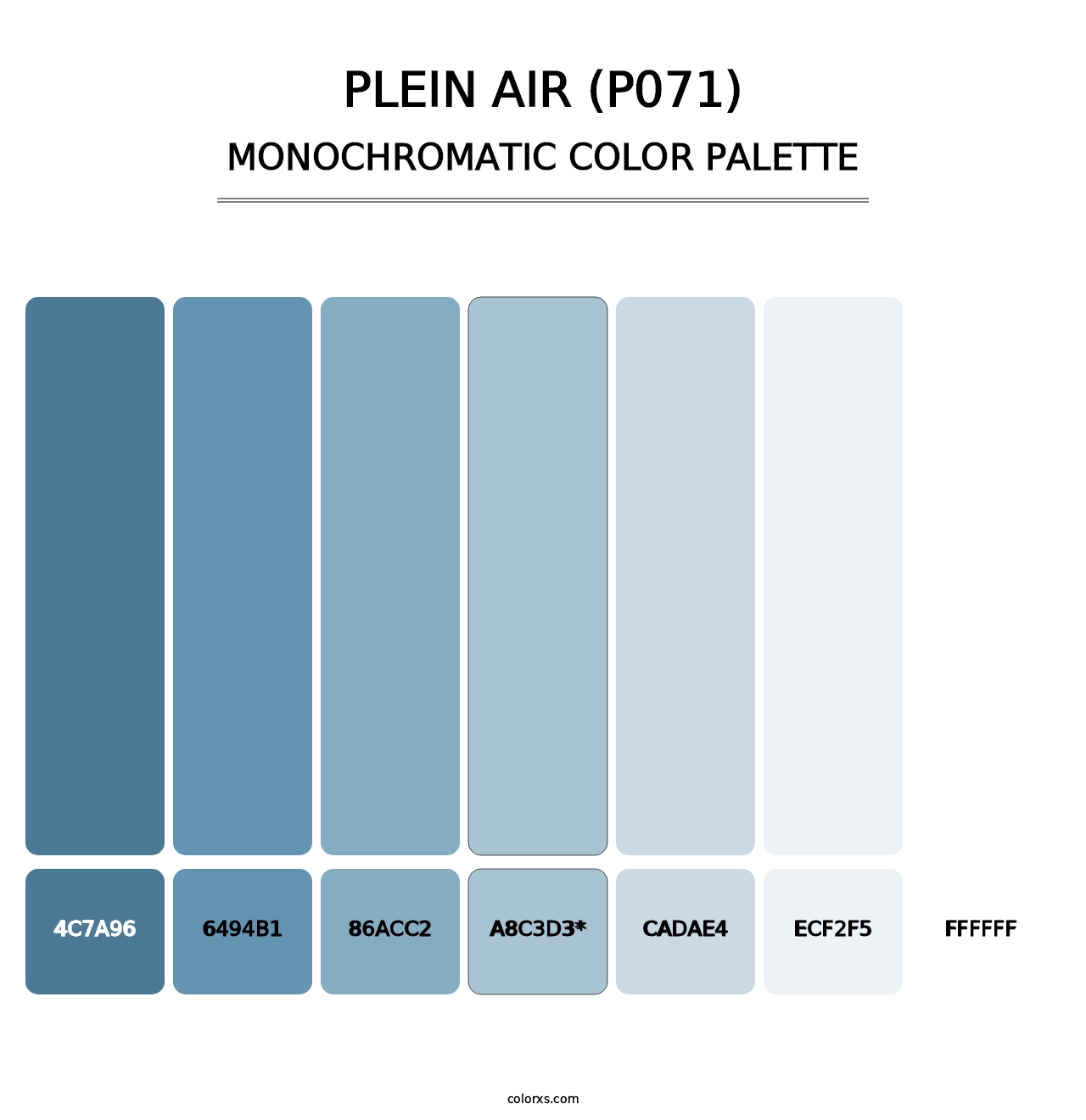 Plein Air (P071) - Monochromatic Color Palette