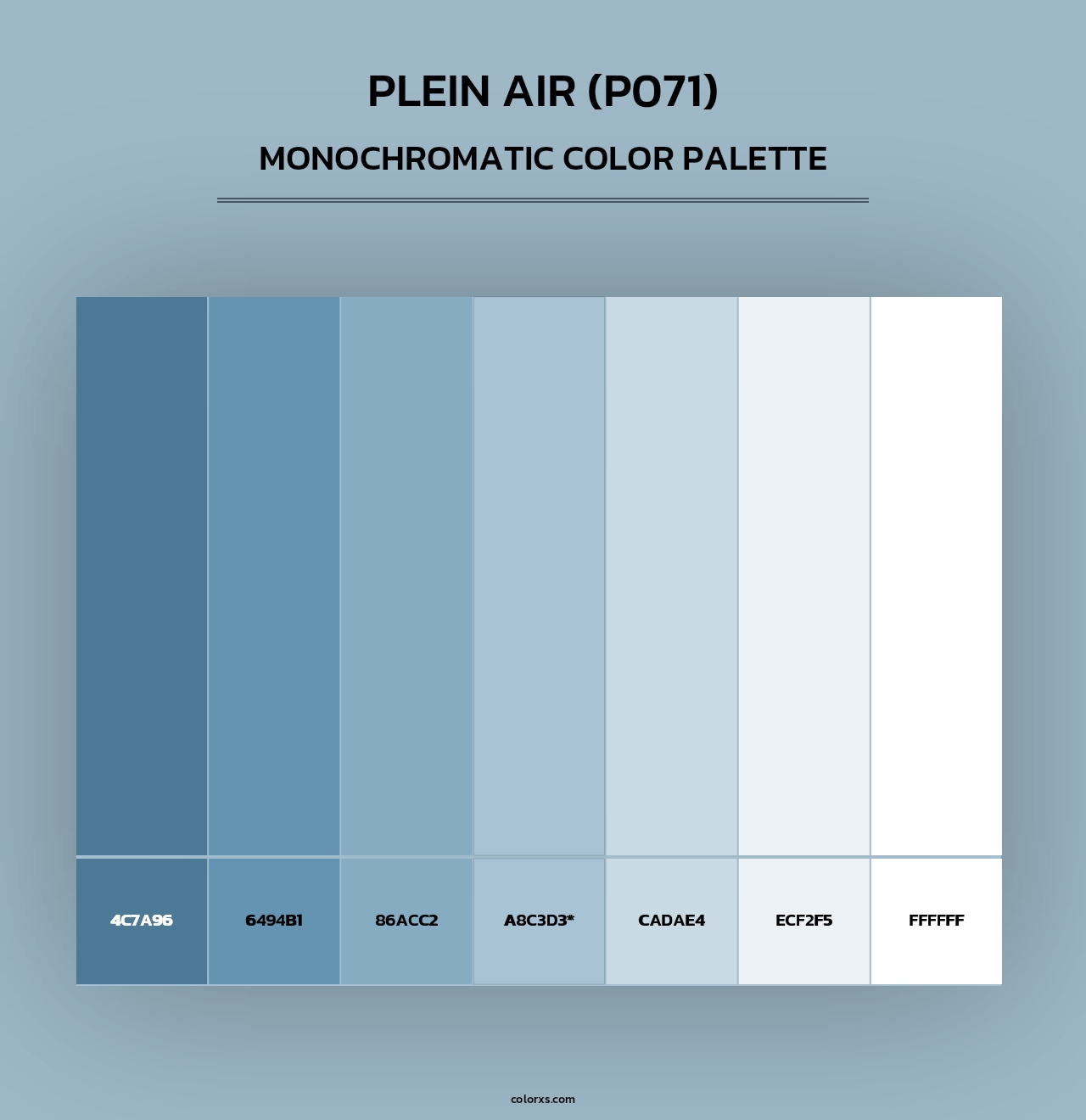 Plein Air (P071) - Monochromatic Color Palette