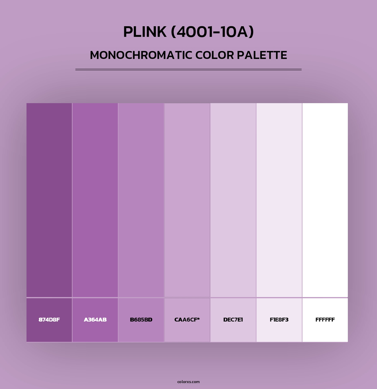 Plink (4001-10A) - Monochromatic Color Palette