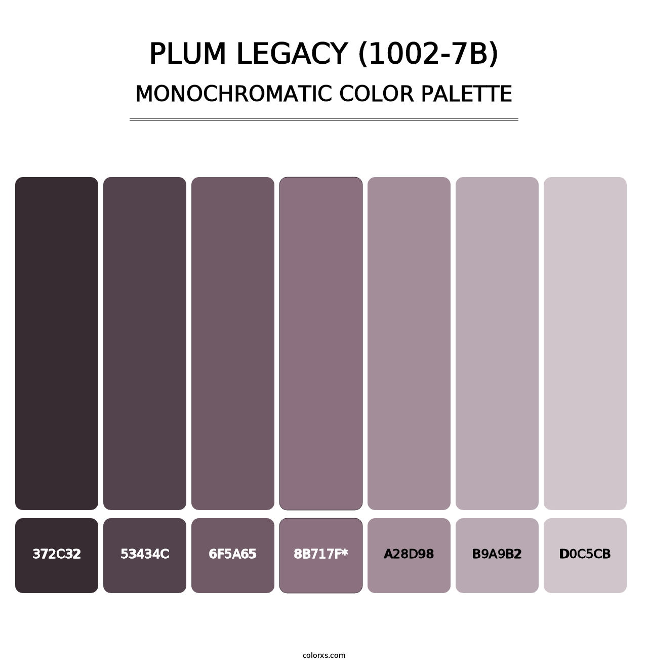 Plum Legacy (1002-7B) - Monochromatic Color Palette