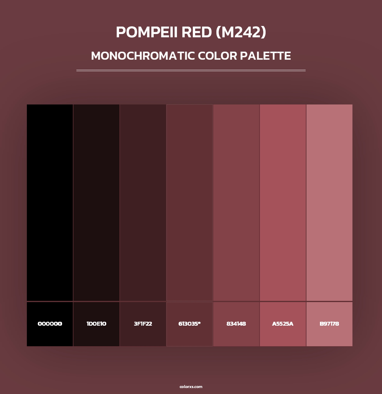 Pompeii Red (M242) - Monochromatic Color Palette