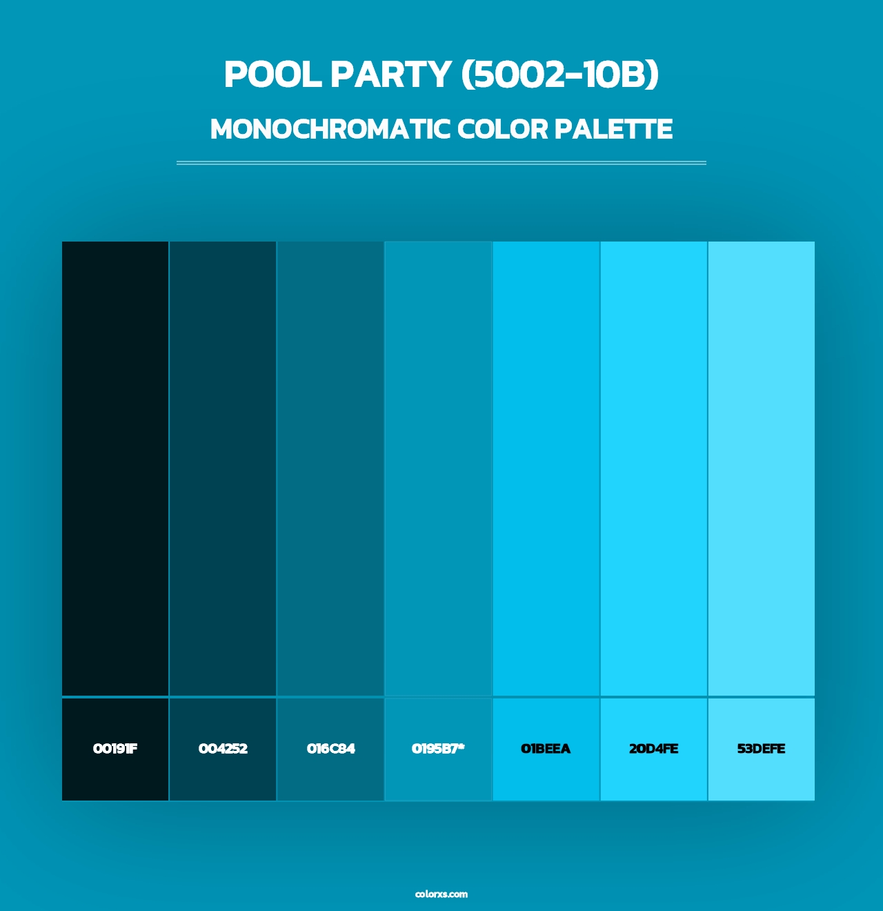 Pool Party (5002-10B) - Monochromatic Color Palette