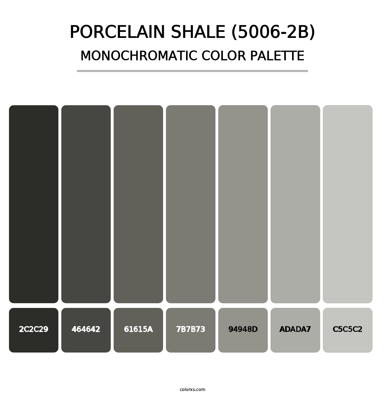 Porcelain Shale (5006-2B) - Monochromatic Color Palette