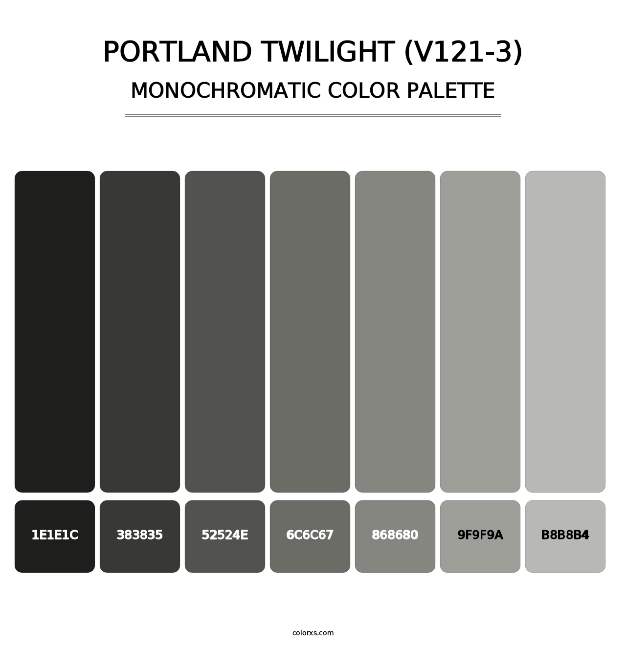 Portland Twilight (V121-3) - Monochromatic Color Palette