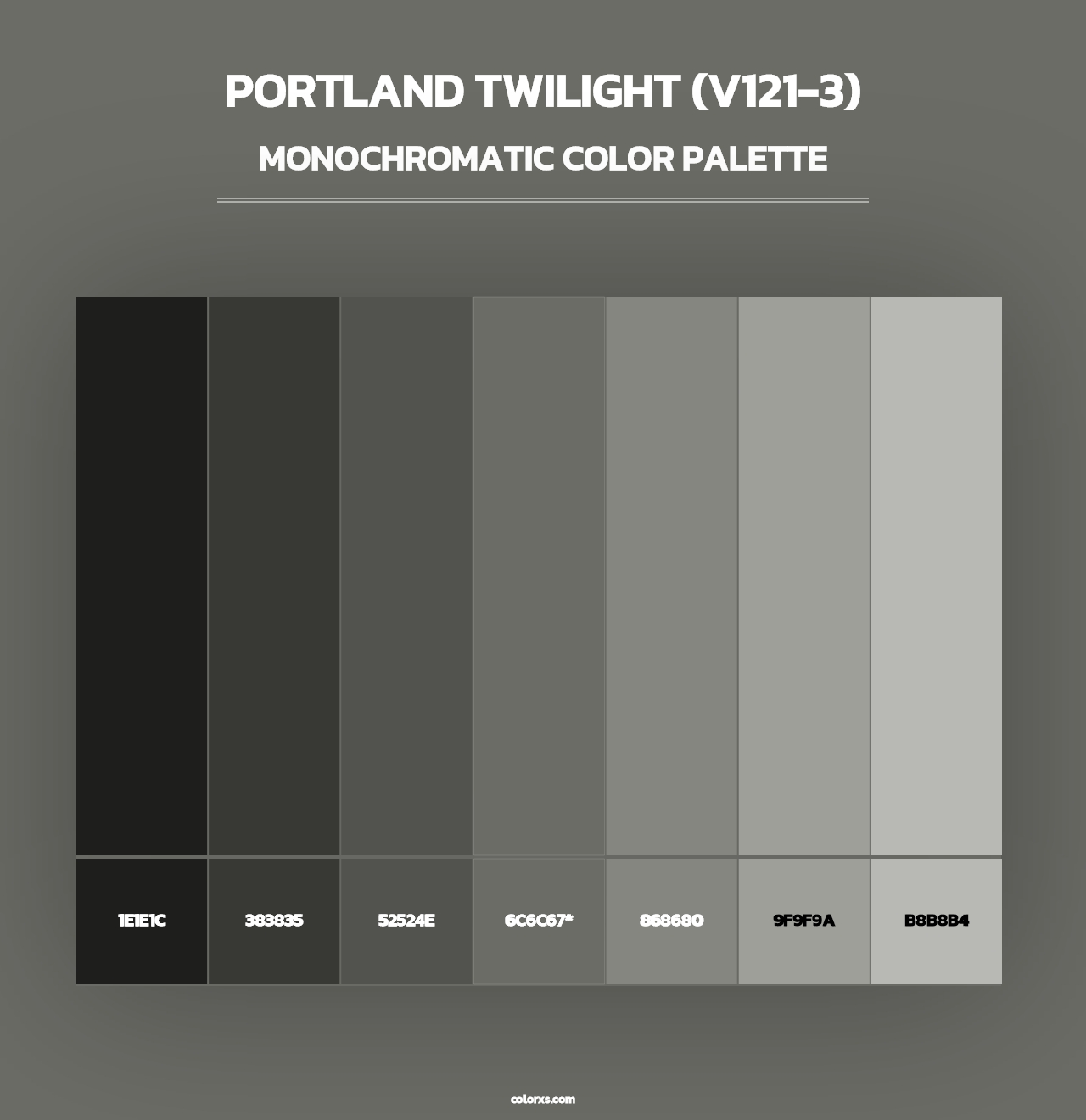 Portland Twilight (V121-3) - Monochromatic Color Palette
