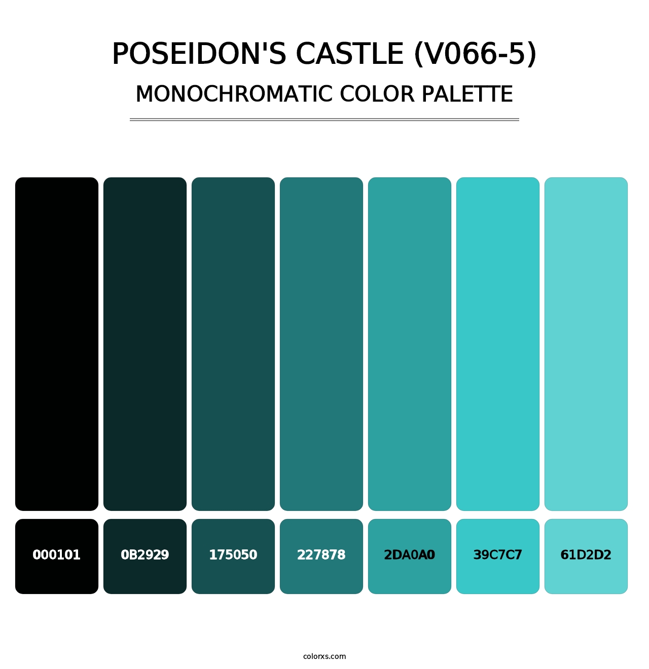 Poseidon's Castle (V066-5) - Monochromatic Color Palette