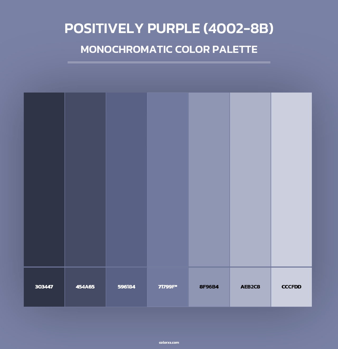 Positively Purple (4002-8B) - Monochromatic Color Palette