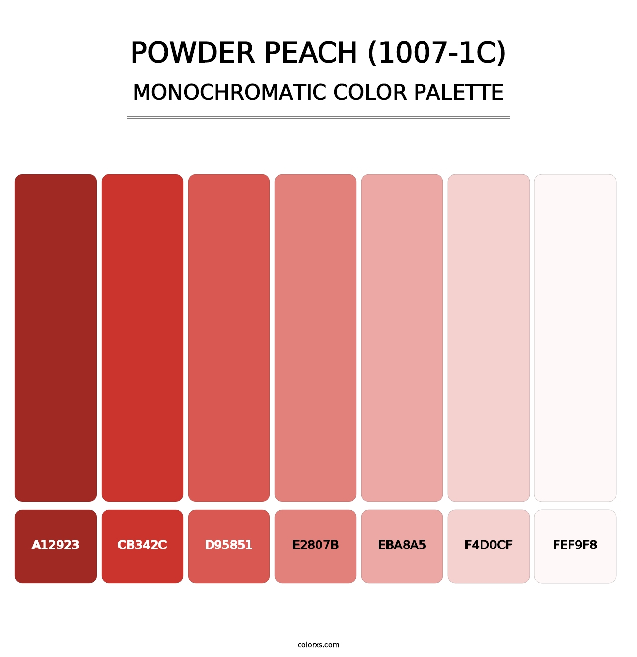 Powder Peach (1007-1C) - Monochromatic Color Palette