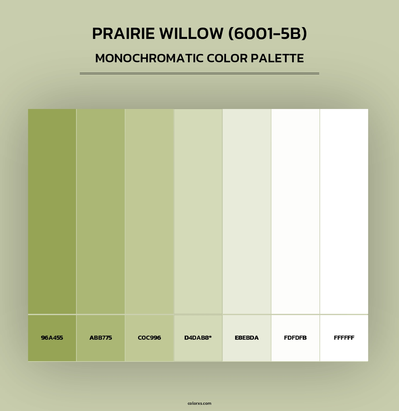 Prairie Willow (6001-5B) - Monochromatic Color Palette