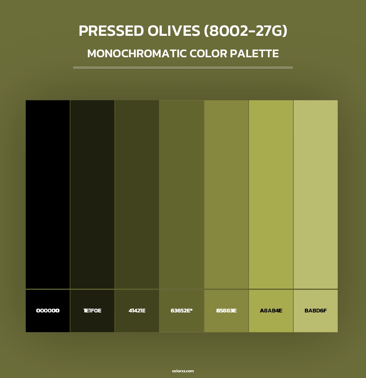 Pressed Olives (8002-27G) - Monochromatic Color Palette