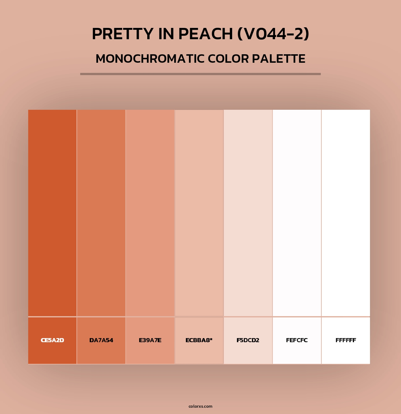 Pretty in Peach (V044-2) - Monochromatic Color Palette