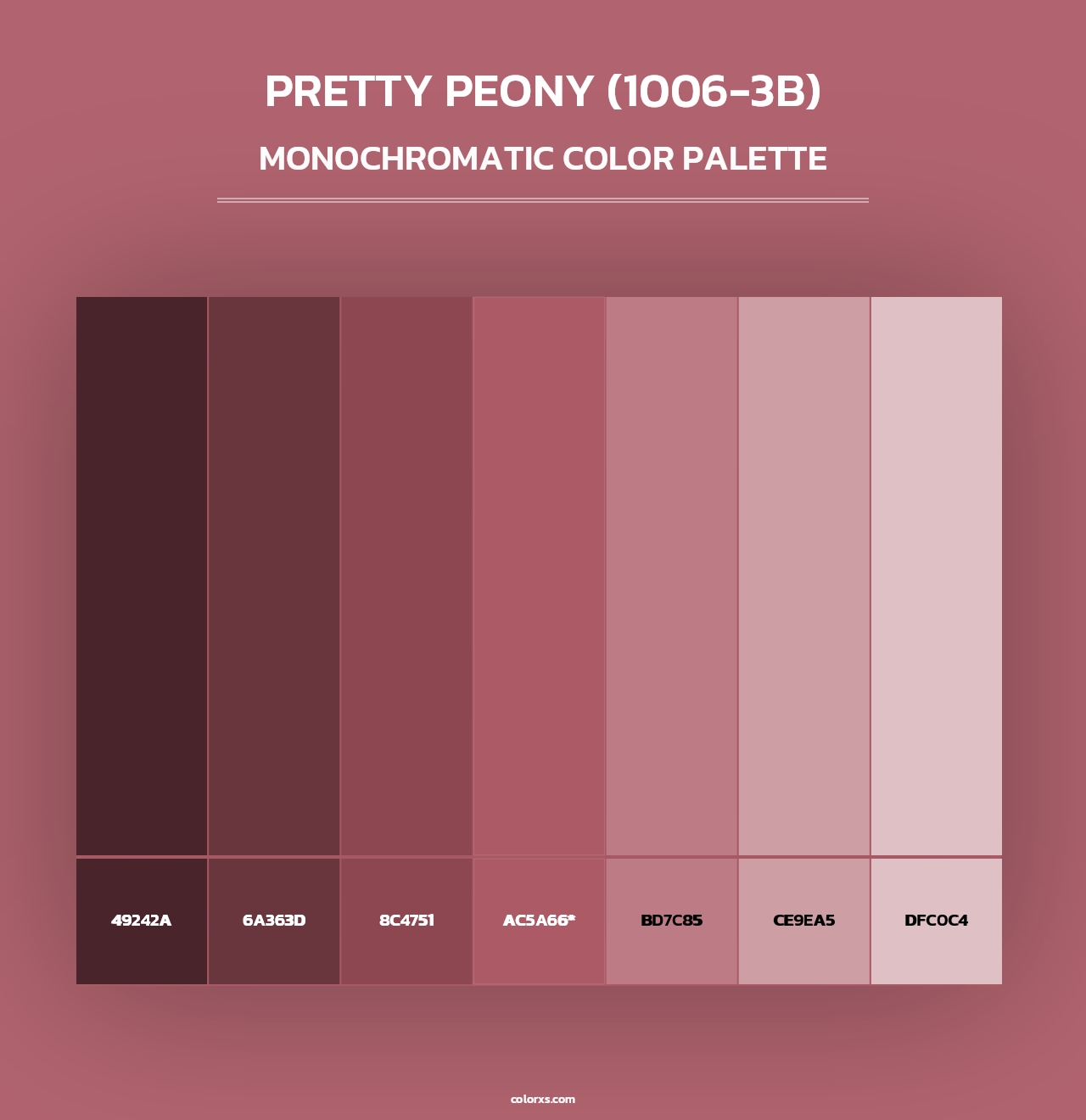 Pretty Peony (1006-3B) - Monochromatic Color Palette