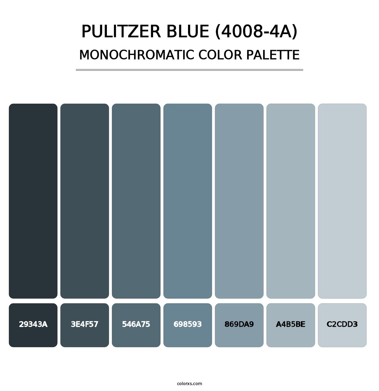 Pulitzer Blue (4008-4A) - Monochromatic Color Palette