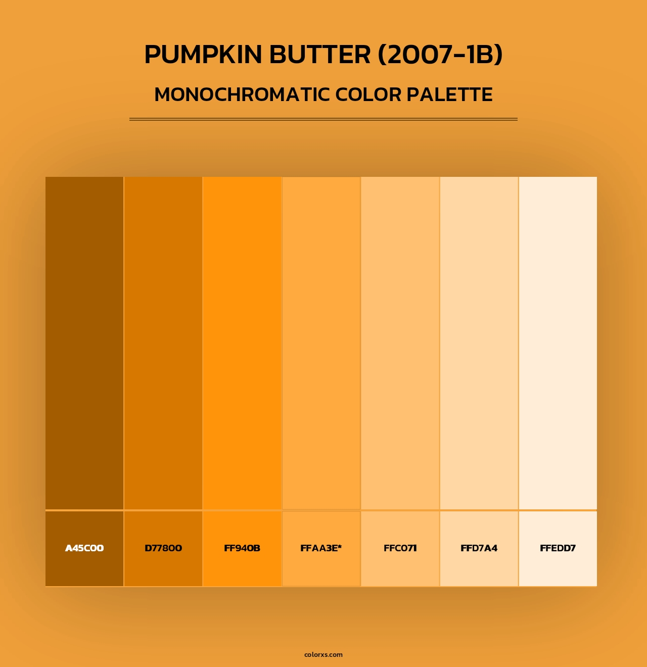 Pumpkin Butter (2007-1B) - Monochromatic Color Palette