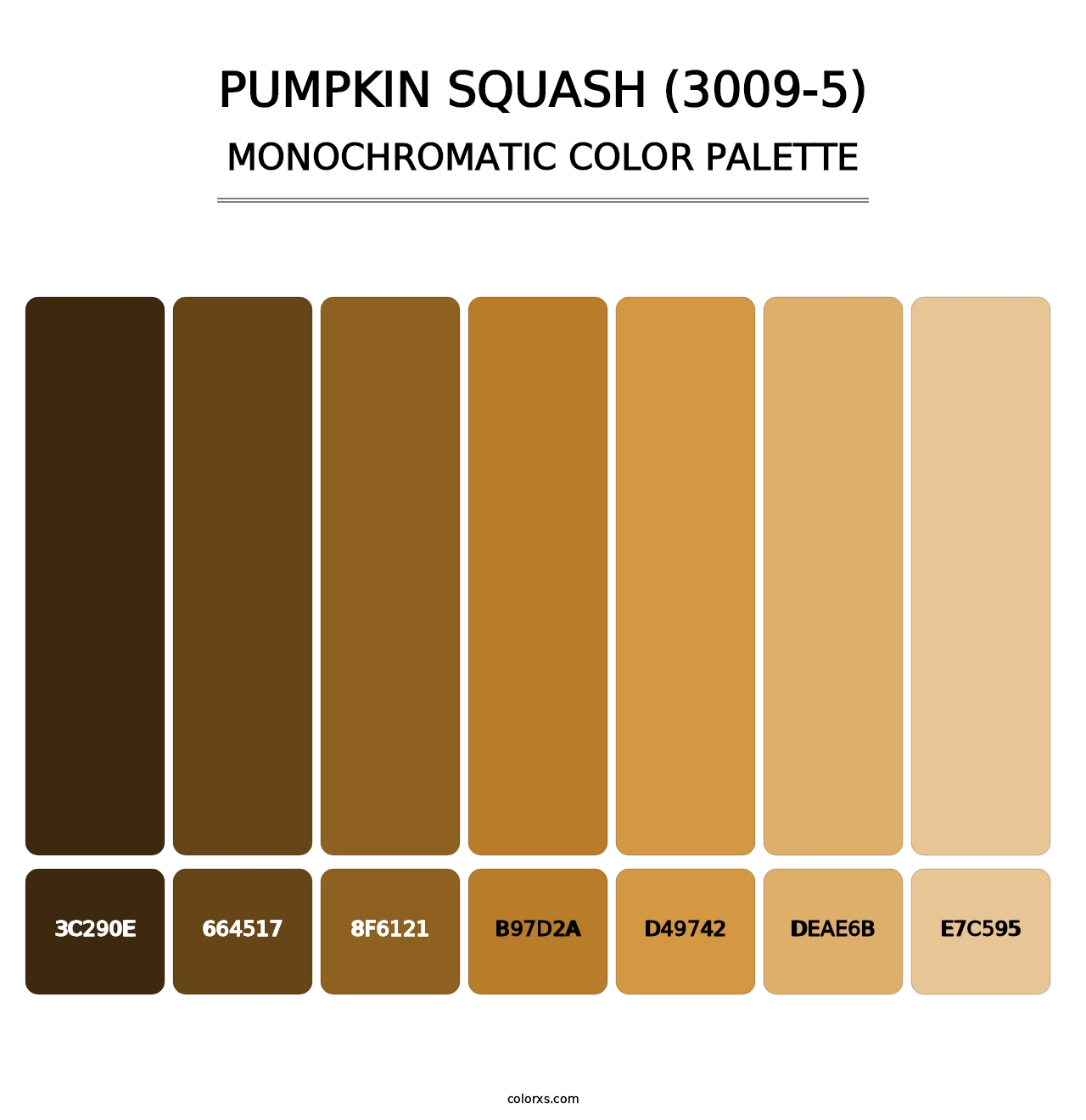 Pumpkin Squash (3009-5) - Monochromatic Color Palette
