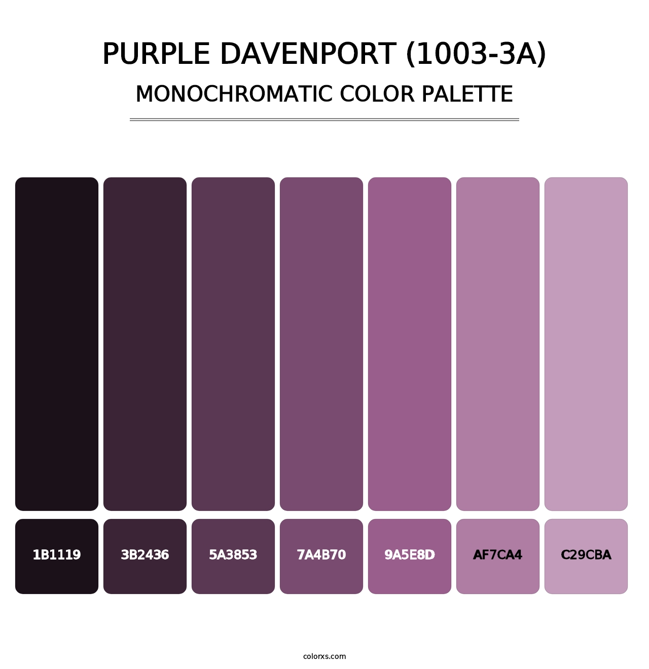 Purple Davenport (1003-3A) - Monochromatic Color Palette
