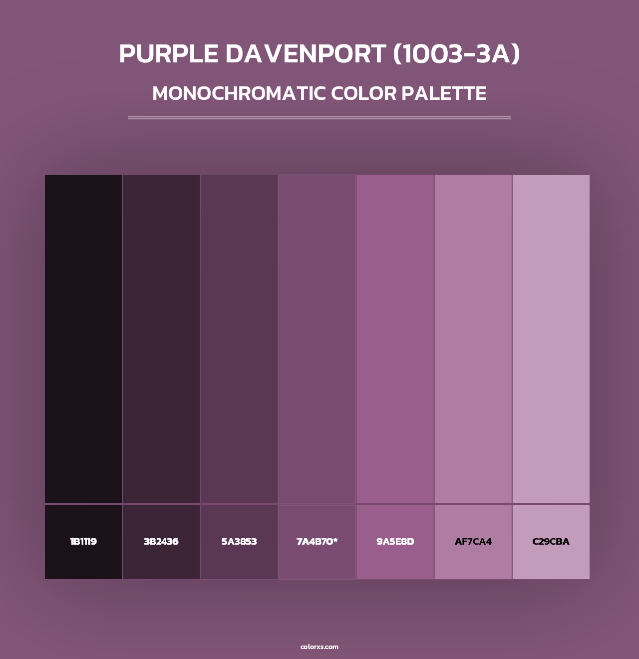 Purple Davenport (1003-3A) - Monochromatic Color Palette