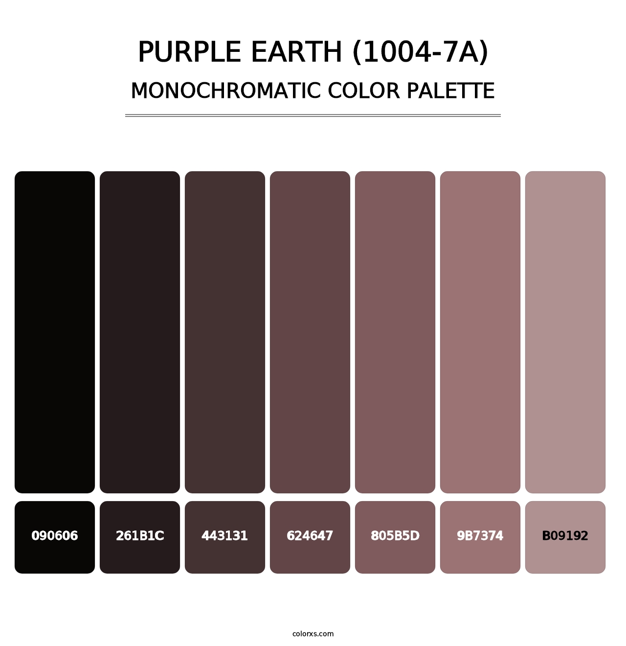 Purple Earth (1004-7A) - Monochromatic Color Palette
