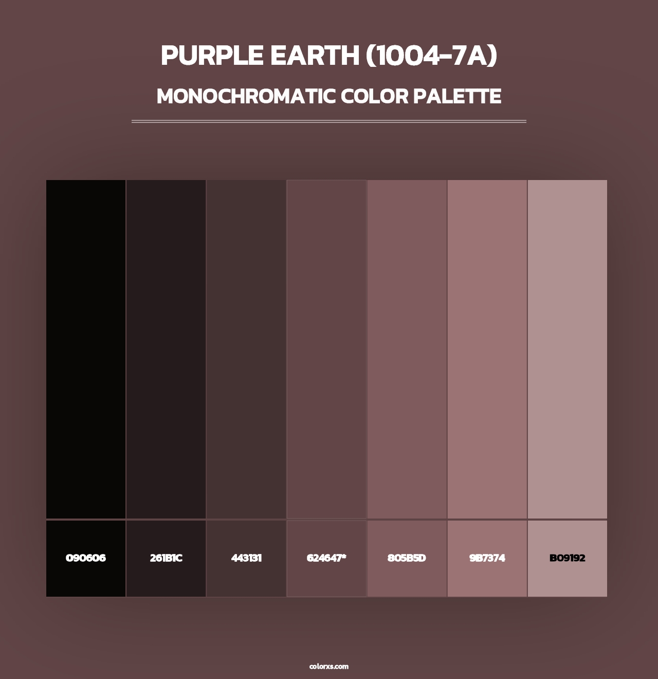 Purple Earth (1004-7A) - Monochromatic Color Palette